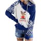 thumbnail image 5 of Moda mujer cuello redondo manga larga otoño camiseta Navidad impresión blusa con capucha Tops Fridja  fksj4476, 5 of 6