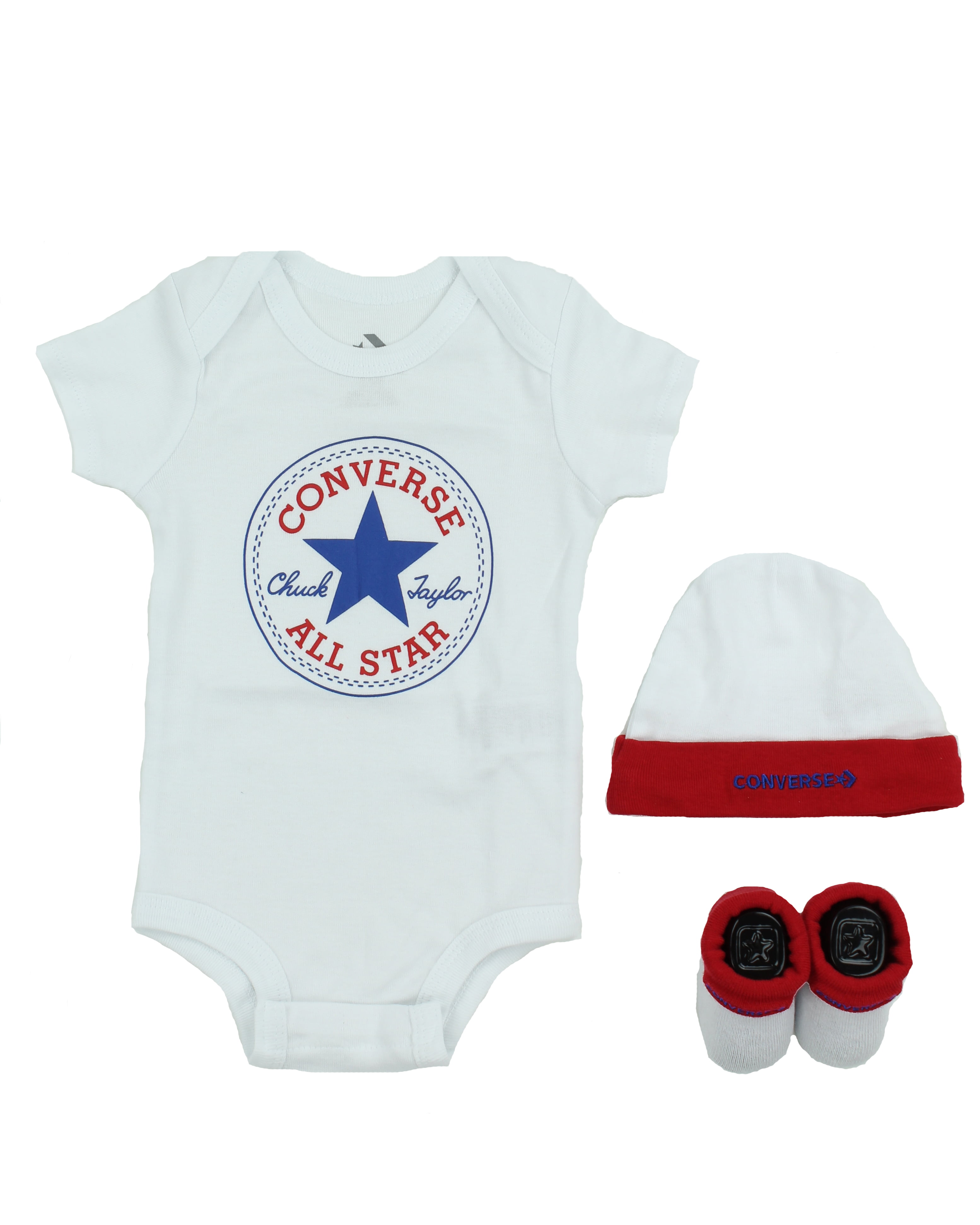 Converse Printed 3-Piece Set (Red and White (R4F), 0-6 - Walmart.com