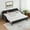 Black, variant on WIILAYOK Twin Size Daybed with Pop up Trundle Bed Can Be Flat or Erected, Linen Upholstered Daybed Frame with USB Charging Port for Adults,Beige