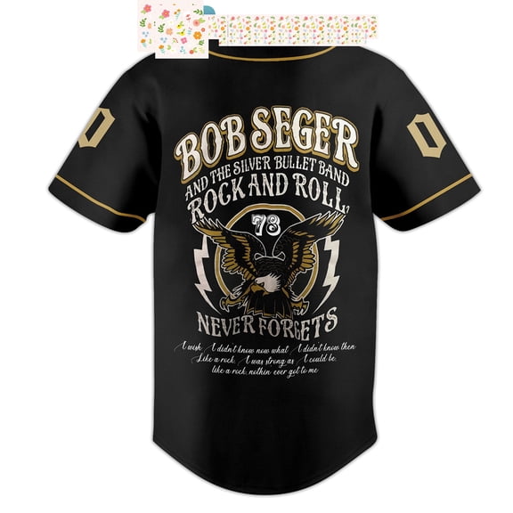 Bob Seger Old Time Rock And Roll Michigan 1945 Personalized Baseball Jersey