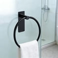 thumbnail image 6 of No Drill Stainless Steel Towel Ring with Strong Adhesive Mounting, Damage Free Bathroom Wall Organizer for Hand Towels and Washcloths, Space Saving Towel Holder for Renters and Home Bathroom, 6 of 6
