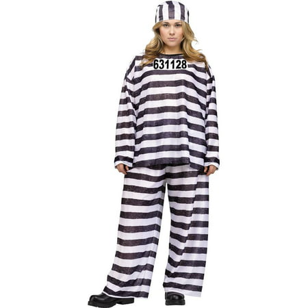 Jailhouse Honey Prisoner Plus Size Costume