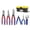 Crafting Set, variant on 6-Piece Tool Set with Case, 8.8” Long Nose, Slip Joint Pliers,5” Needle Nose, 5" Flush Cutter, Rubber Mallet for Repairing & Home Use