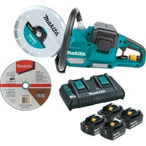 Makita XEC01PT1 18V X2 (36V) LXT Lithium-Ion Brushless Cordless 9" Power Cutter Kit, with AFT, 4 Batteries (5.0 Ah)