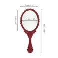 thumbnail image 2 of Unique Bargains 2pcs Delicate Handheld Mirror for Personal Grooming and Travel Red, 2 of 5