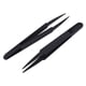 thumbnail image 3 of 18Pzs Pinzas Antiestaticas de Punta Puntiaguda Electronica de Plastico Negro, 3 of 5