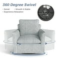 thumbnail image 6 of Bonzy Home 360° Swivel Chair with Thick Cushion – Blue Stripe Fabric Accent Chair for Living Room, Bedroom, Office – Fully Assembled, 6 of 9