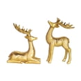 thumbnail image 2 of 2 figuras de ciervo para decoración de escritorio, colección creativa, adorno delicado. Oro, 2 of 9