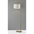 thumbnail image 3 of Adesso Brinkley 65" Antique Brass Task Floor Lamp with White Two-Tiered Drum Shade, 3 of 6