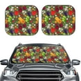 thumbnail image 2 of Disketp 2 Piece Begetable Pattern Windshield Sunshades,Folding Windshield Sun Shade For Car Suv Trucks Sedan,Blocks Uv Rays Sun Visor Protector-Small, 2 of 7
