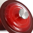 thumbnail image 5 of MegaChef 2 Quart Enameled Cast Iron Sauce Pan in Gradient Red, 5 of 7
