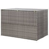 Andoer Garden Storage Box Water-resistant Gray 59.1"x39.4"x39.4" Poly Rattan