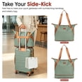 thumbnail image 3 of New York Xpress 5-Piece Luggage Set, 20"/24"/28" ABS Hardside Expandable Suitcase with Duffel & Toiletry Bag, Light Green - 2532, 3 of 11