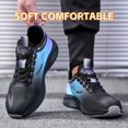 thumbnail image 4 of Safety Slip on Shoes for Men Steel Toe Work Sneakers Lightweight Breathable  Anti Puncture Work Boots - Slip Resistant Industrial Construction Shoes, 4 of 9
