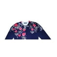 thumbnail image 2 of Karen Scott Women's Floral Print Cardigan Navy Size Large, 2 of 3