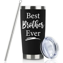 Brother Gifts From Sister Birthday Gift For Brother 20oz Black Best Brother Ever Tumbler Brother Birthday Gifts From Sister Gifts For Brother Christmas Bday Presents Travel Cup With Lid Straw