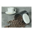thumbnail image 1 of Espresso Grey Cutting Board, Real Life Photo of Poured Roasted Coffee Beans with Blurry Backdrop Cup, Decorative Tempered Glass Cutting and Serving Board, in 3 Sizes, by Ambesonne, 1 of 2