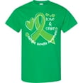 thumbnail image 3 of Inktastic Love and Care Mental Health Awareness Green Ribbon T-Shirt, 3 of 5