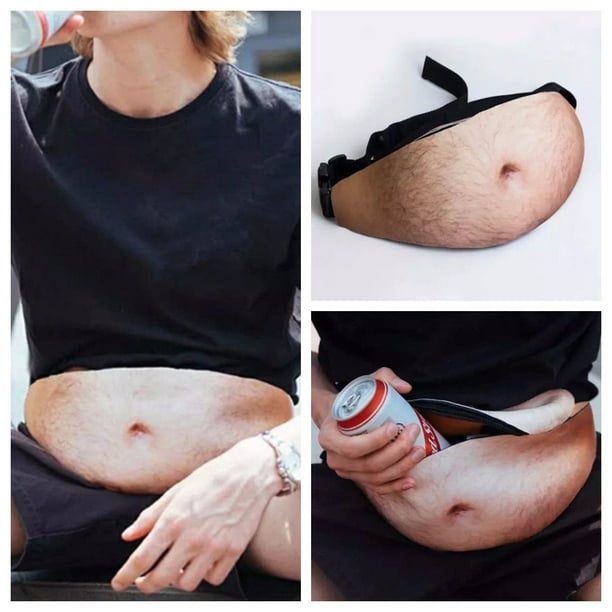 NEW Novelty Dad Bag Waist Hip Bag Fanny Pack Funny Fake Beer Fat