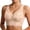 Beige, variant on Women's Front Side Buckle Lace Edge Without Steel Ring Movement Seamless Gathering Adjustment Yoga Sleep Large Bra Small Bras, Size L
