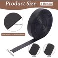 thumbnail image 2 of 5m Foldover Leather Strap Strips 15mm Wide Glossy Leather Lacing String Black Thin Leather Lace Rope 1mm Thick Double Sided PU Leather Cord for DIY Craft Pet Jewelry Tooling Workshop, 2 of 5