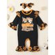 thumbnail image 2 of Txlixc Baby Girls Jumpsuits Outfit Halloween Calabaza Letra Impreso Mangas Largas Ruffle Mameluco y Diadema Conjunto Txlixc  Moda, 2 of 9