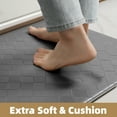 thumbnail image 3 of PABUBE Kitchen Rug Set, Non Slip Kitchen Mat Set of 2 Piece, Cushioned Anti Fatigue Kitchen Mats for Standing, 24"x59"+24"x94", Grey, 3 of 9