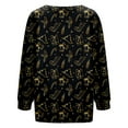 thumbnail image 5 of Tiweut Cardigans for Womens Fashion Christmas Button Down Sweater Santa Print Fall Winter Seasonal Holiday Open Front Knit Outerwear Relaxed Fit Tops Black,S, 5 of 5