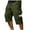 Army Green, variant on Mgmyaa Men's Capri Long Elastic Cargo Shorts Below Knee Shorts 3/4 Cargo Casual Shorts with Multi-Pockets