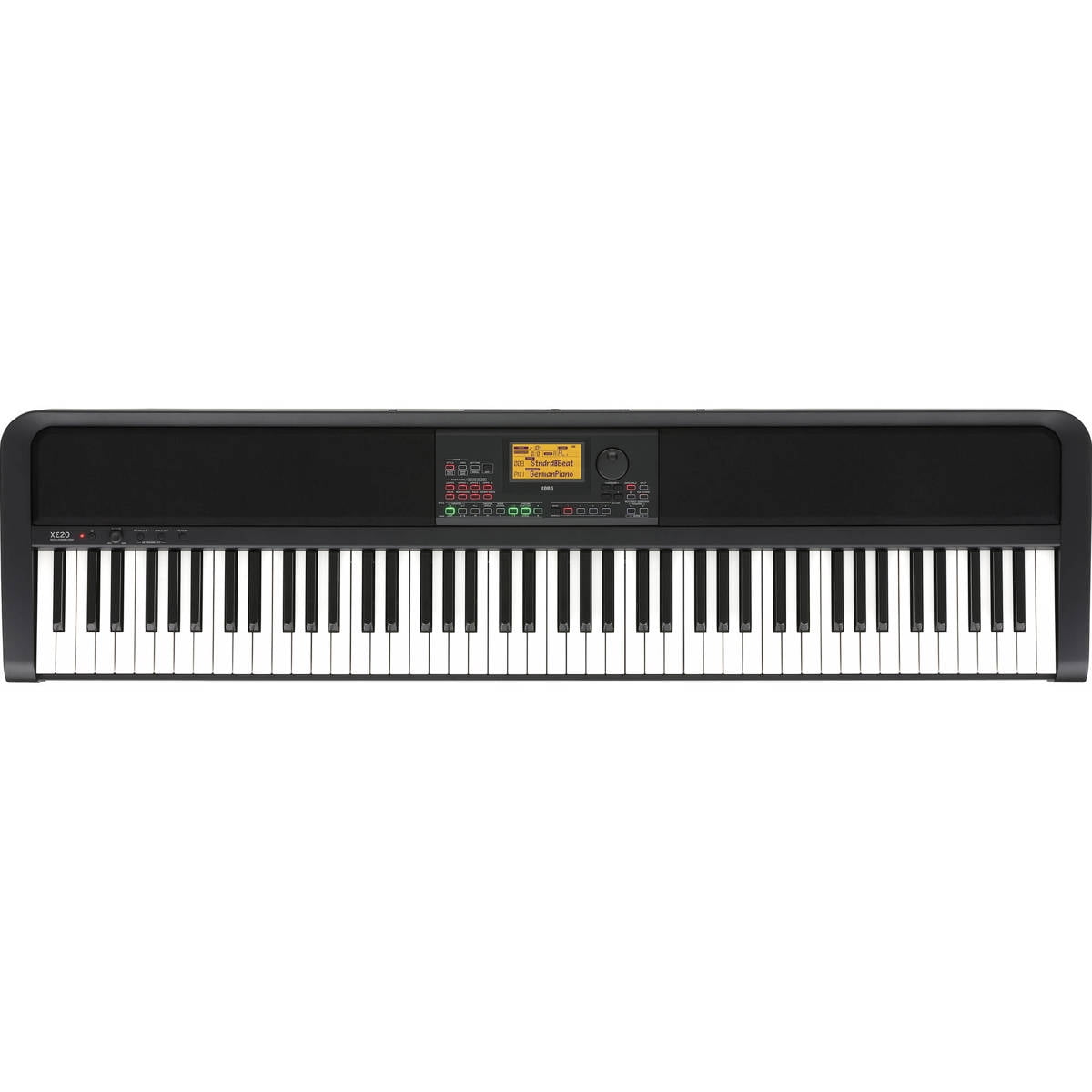 Korg XE20 88-Key Home Digital Ensemble Piano Bundle with Keyboard Stand, Sustain Pedal, H&A Closed-Back Studio Monitor Headphones