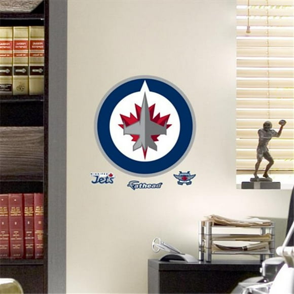 Fathead 89H00367 Winnipeg Jets Logo Wall Graphic measures 12 X 16 in. Pack Of 6