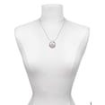thumbnail image 3 of Delight Jewelry Silvertone Domed Multi Color MD Laugh Ring Charm Necklace, 18", 3 of 4