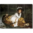 thumbnail image 1 of Ceramic Tile Mural-James Tissot Women Painting 127. 17" w x 12.75" h using (12) 4.25 x 4.25 ceramic tiles, 1 of 3