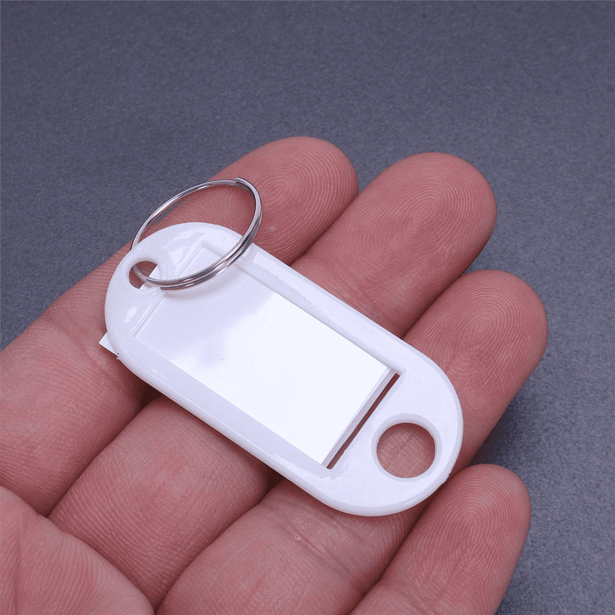 White Portable Plastic Key Fob Key Tag ID Labels 400 Pieces