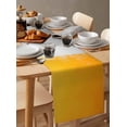thumbnail image 6 of Ldtrchee Grey Yellow Table Runner 72 Inches, Geometric Oil Painted Modern Abstract Bed Runner Dresser Scarves Tabletop for Indoor Outdoor Parties/Ceremony/Banquet, 13" x 72", 6 of 8