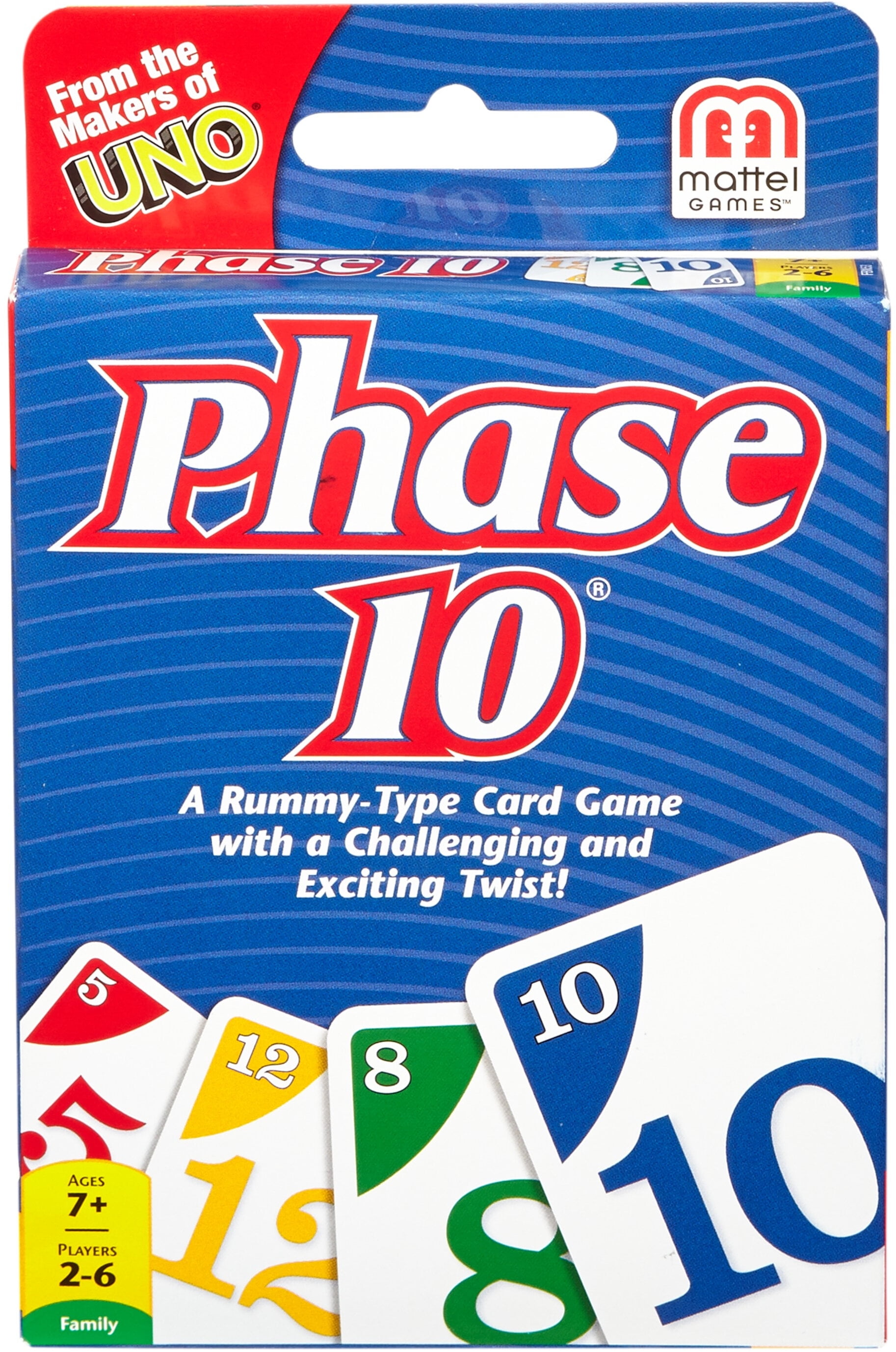 Mattel Games FPW38 Phase 10 card game suitable for 2-6 players playing time
