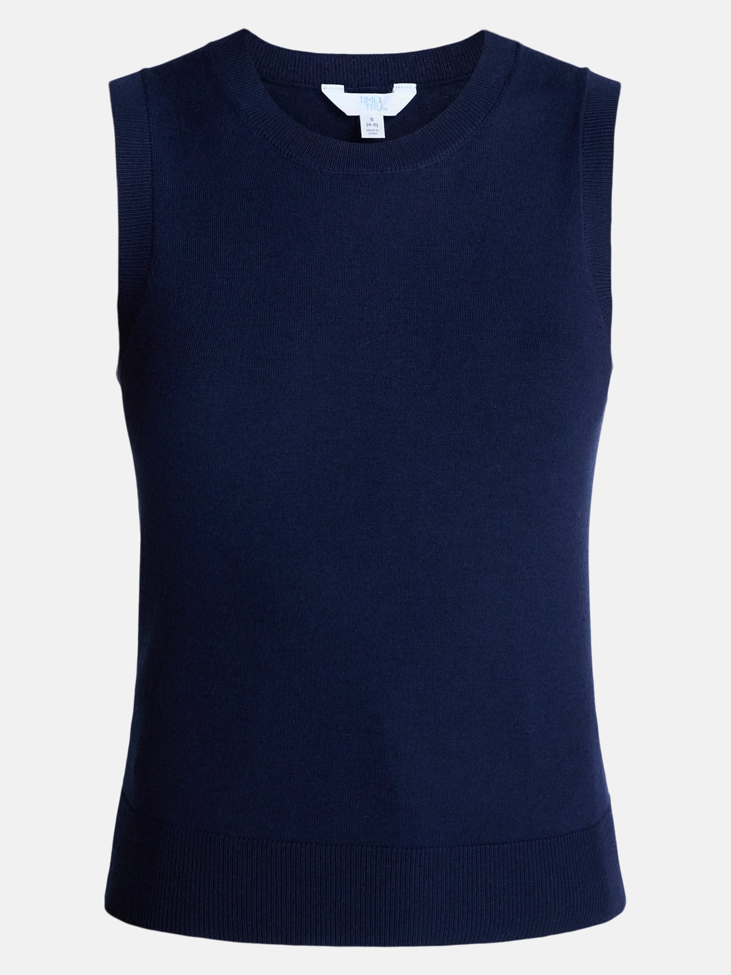 Time and Tru Women's Fine Gauge Sweater Shell, Lightweight, Sizes XS-XXXL