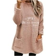 thumbnail image 2 of DPTALR Blouse de Noël pour Femmes à Col Rond et Manches Longues, Ample, Imprimée, avec Poche, Chaude pour l'Hiver, 2 of 4