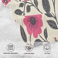 thumbnail image 5 of Yayeee 2 Pack Hand Towels for Bathroom 100% Cotton 16" x 28" Soft Absorbent Kitchen Towel, Pink Flowers, 5 of 7
