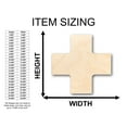 thumbnail image 2 of Unfinished Wood Swiss Cross Shape - Craft - up to 36" DIY 2" / 1/8", 2 of 3