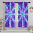thumbnail image 5 of Blackout Kids Curtains,Purple Blue Tie Dye Spiral Pattern Childrens Insulated Curtains Set Of 2,Bedroom Essentials,Toddler Room Decor 42"x63", 5 of 5