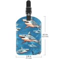 thumbnail image 6 of Square 2Pack PU Leather Shark Cruise Luggage Tag with Privacy Cover and Name ID Tag for Travel Handbags Backpacks Luggage Tags, 6 of 6