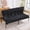 Black, variant on Full Futon Mattress 8 Inch Thick, Foldable Floor Sofa Bed with High Density Shredded Foam, Medium Firm Japanese Style Sleeping Pad for Guest Bedroom and Living Room, Frame Not Included