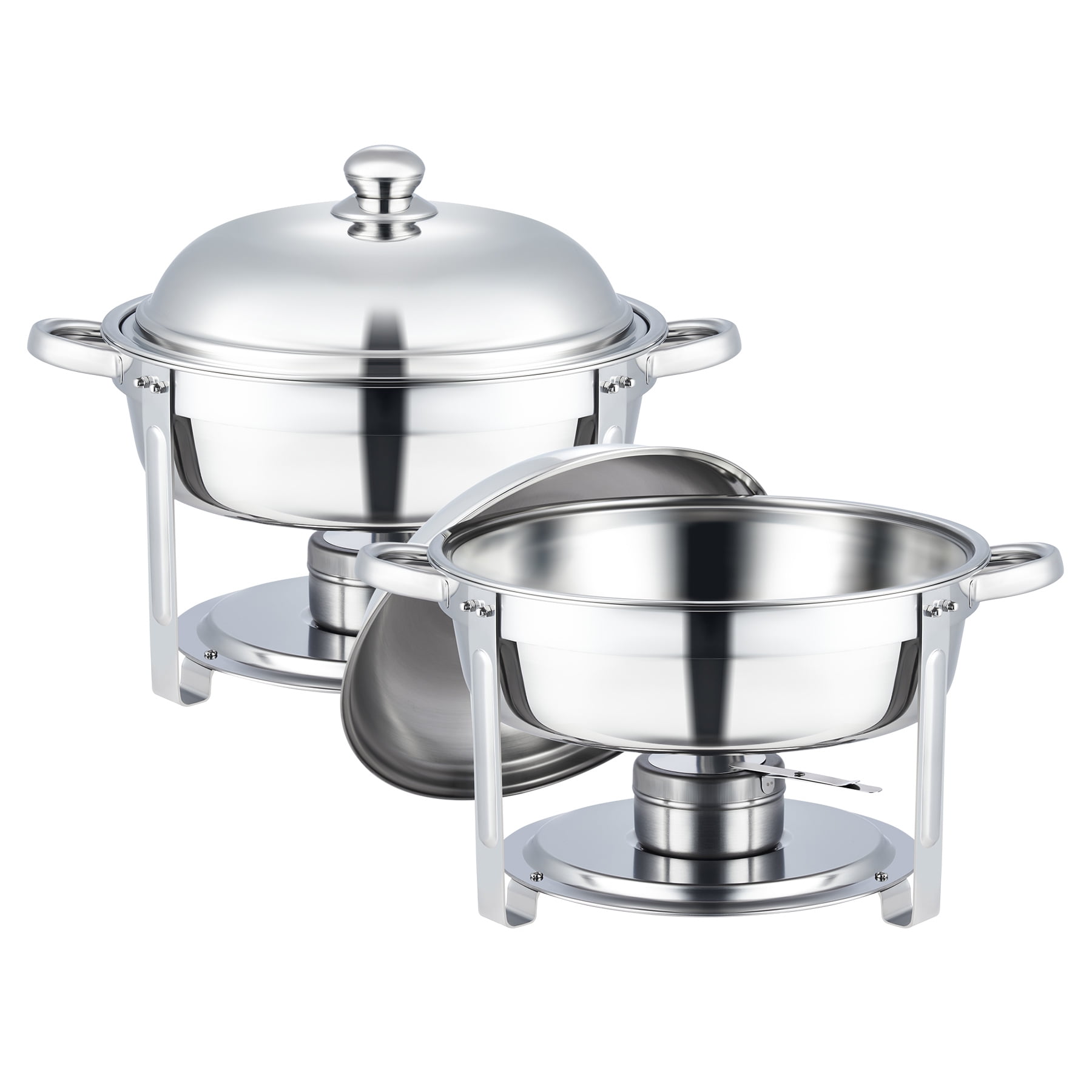 5 Quart 2 Pack Chafing Dish Set Stainless Steel Buffet Chafers for ...