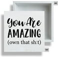 thumbnail image 4 of Zomyto 5x5 Inch Farmhouse You Are Amazing Wooden Box Sign Fitness Wood Block Tabletop Sign Home Gym, Uplifting Gift, 4 of 8
