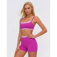 thumbnail image 7 of IBTOM CASTLE Layered Workout Sets for Women 2 Piece Polka Dot Sports Bra High Waist Shorts Gym Active Yoga Pilates Outfits Hot Pink, 7 of 7