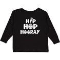 thumbnail image 3 of Inktastic Easter Hip Hop Hooray with Eggs and Carrot Boys or Girls Long Sleeve Toddler T-Shirt, 3 of 5