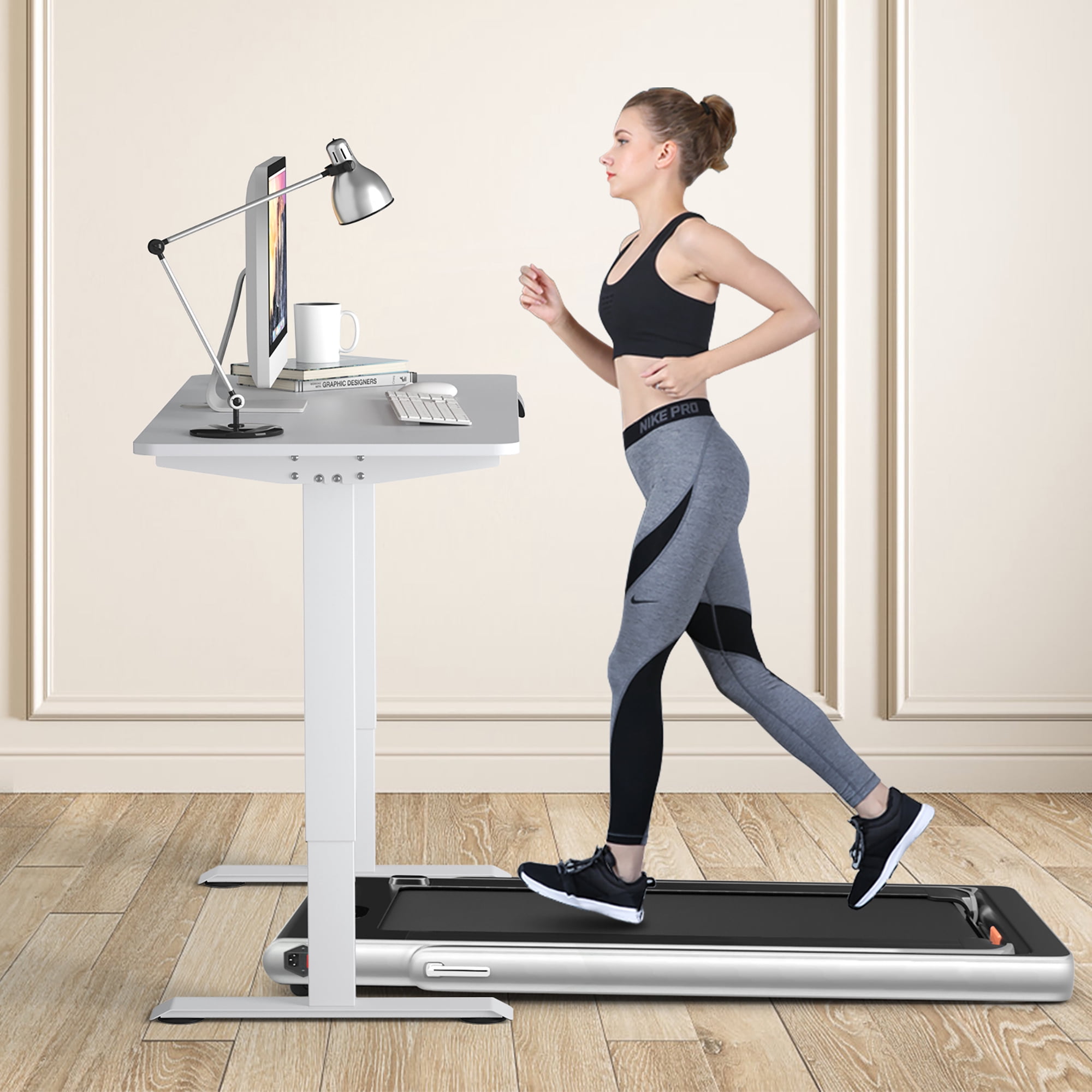 Costway Electric Adjustable Standing Desk Stand up Workstation w/Control White