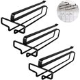 thumbnail image 1 of Wine Glass Rack Elegant Design, Under Cabinet Installation Stemware Storage Space Saving Durable Metal Frame No Drilling Required For Restaurant Bar Kitchen (3 Pieces), 1 of 5