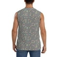 thumbnail image 4 of Fuzoiu Black And White Houndstooth Print Men's Sleeveless T-shirt,Sleeveless Tee Shirts,Quick-Dry Athletic Tank Top for Gym, Running, Sports & Outdoor Activities-Small, 4 of 7